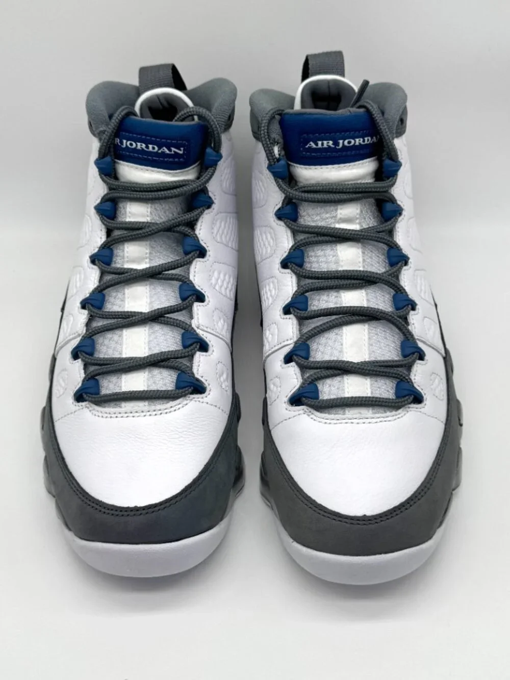 Air Jordan Retro Mens Flint Grey French Blue Shoes Sz 9 New Sneaker HV4794-100